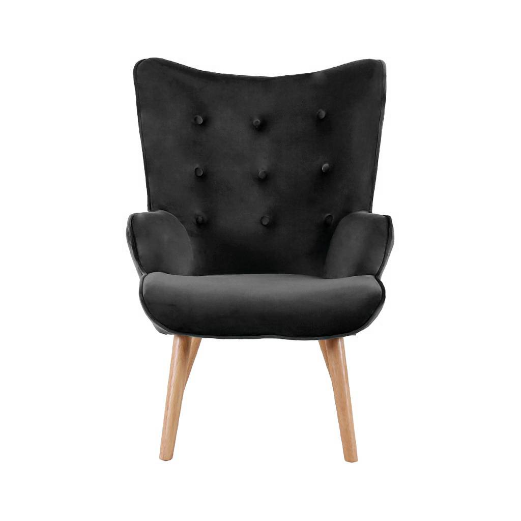 Location de fauteuil Stockholm velours noir en Ile de France