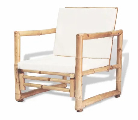 Location Fauteuil Bambou avec coussins pour événement à Paris 75