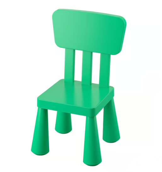 Location chaise enfant verte pour évènement en Ile de France