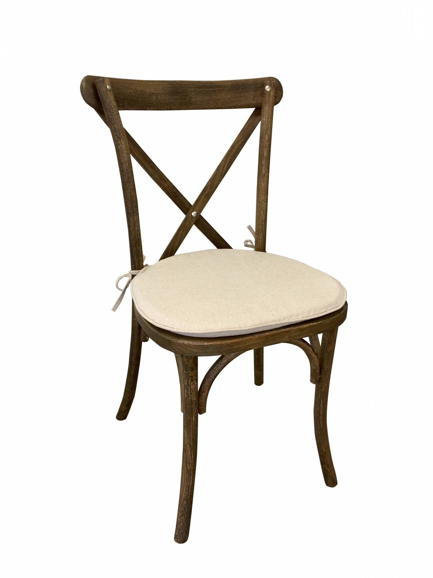 Location de chaise Champêtre en bois avec coussin à Paris