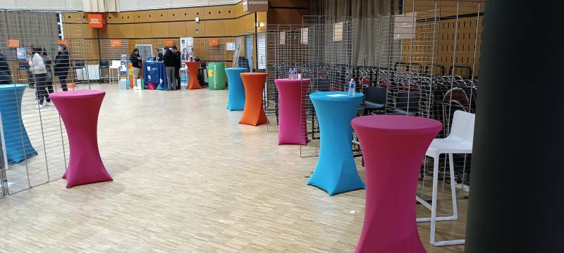 Location de mange debout lycra orange