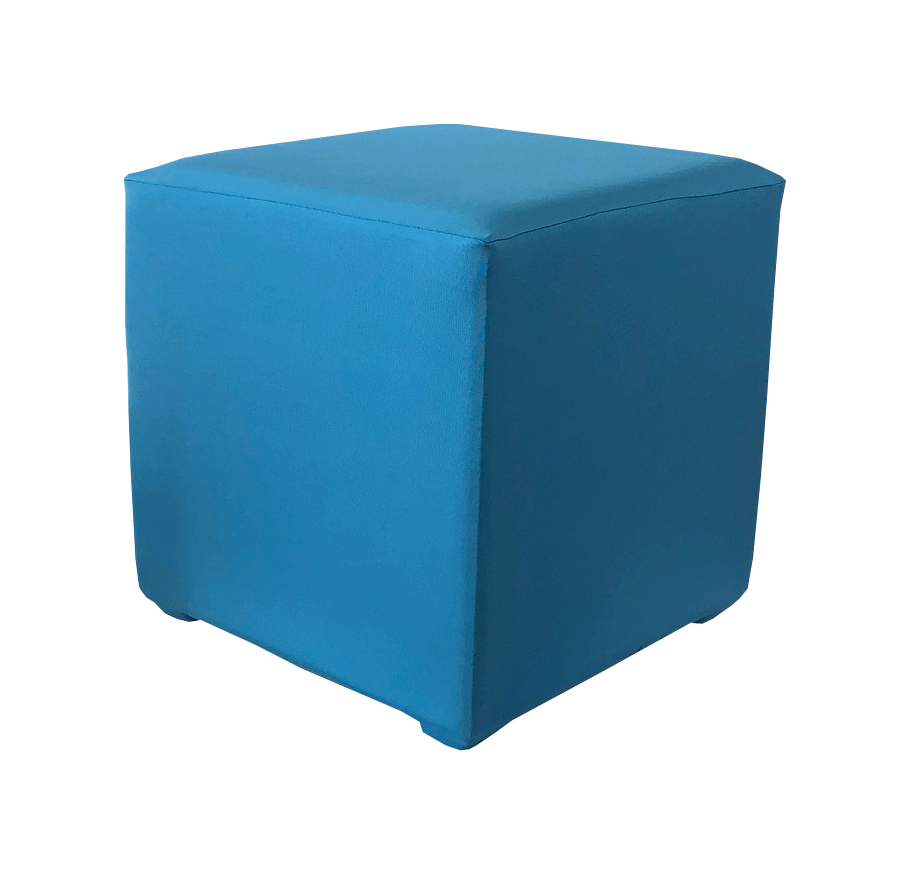 Location de Pouf houssé Bleu Turquoise