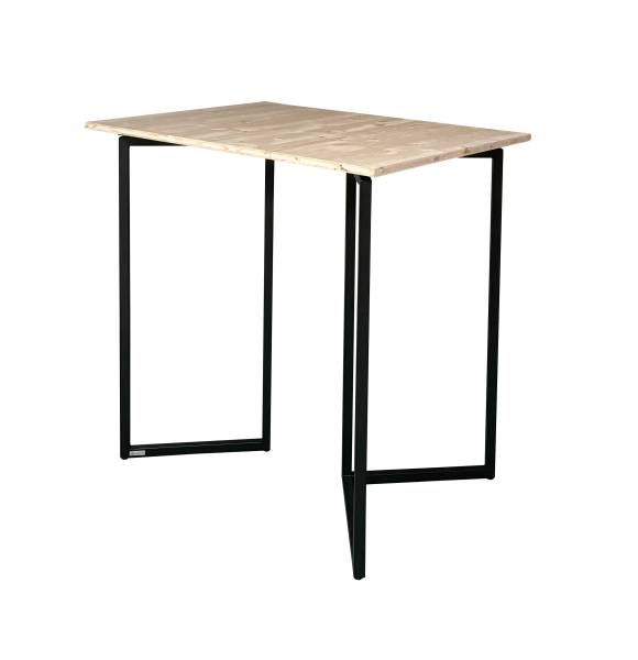 Louer une table haute noire avec un plateau en bois pour un évènement d'entreprise dans le 92