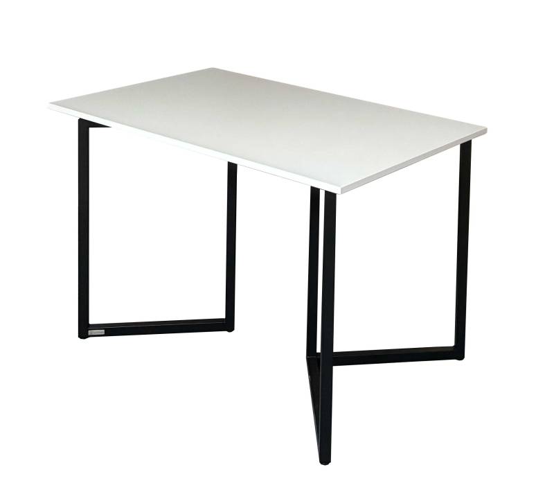 Louer une table rectangulaire bi-ton noire et blanche pour 6 personnes à Paris
