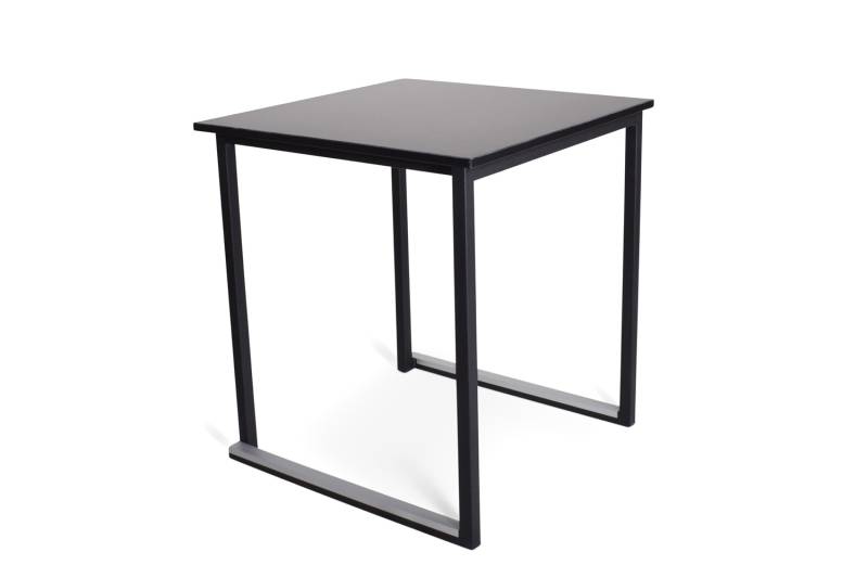 Louer des tables Kubo noires avec plateau noir en région parisienne