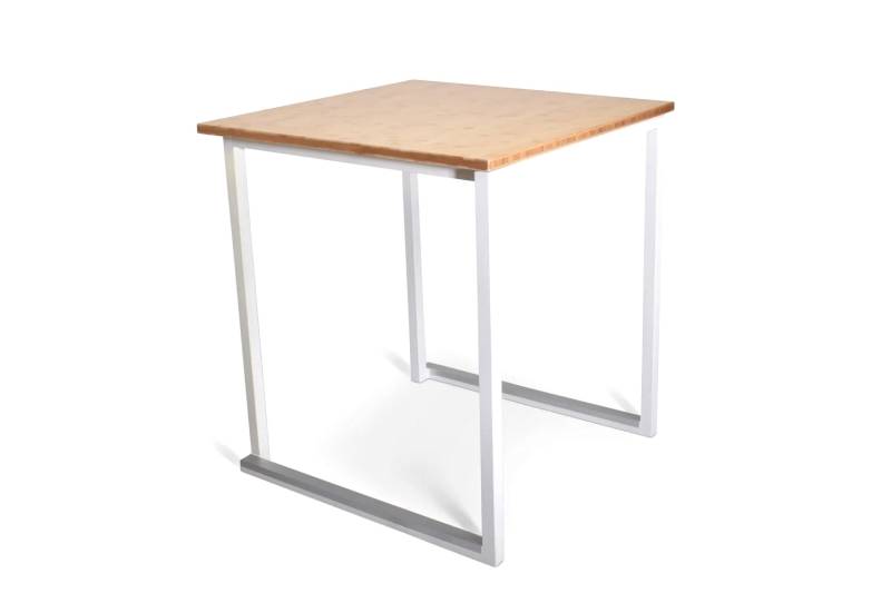 Tables Kubo blanches avec plateau bambou à louer dans le 75