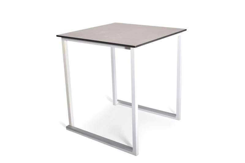 Louer des tables Kubo blanches avec plateau gris en région parisienne