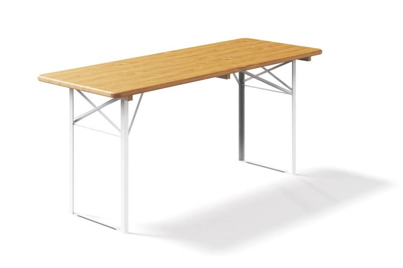 Louer une table rectangulaire pliante en bois et acier pour évènement extérieur à Paris