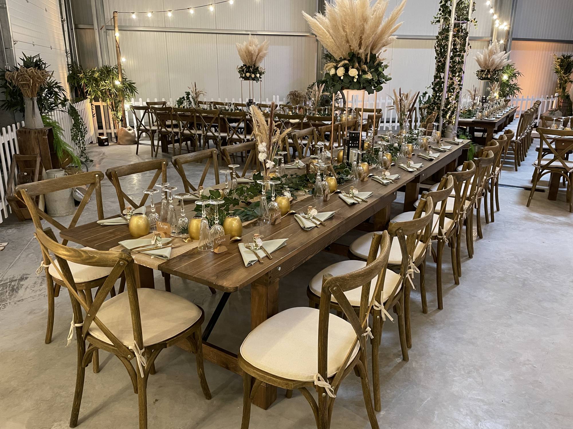 Location de mobilier et décoration champêtre en Ile de France et l'Oise