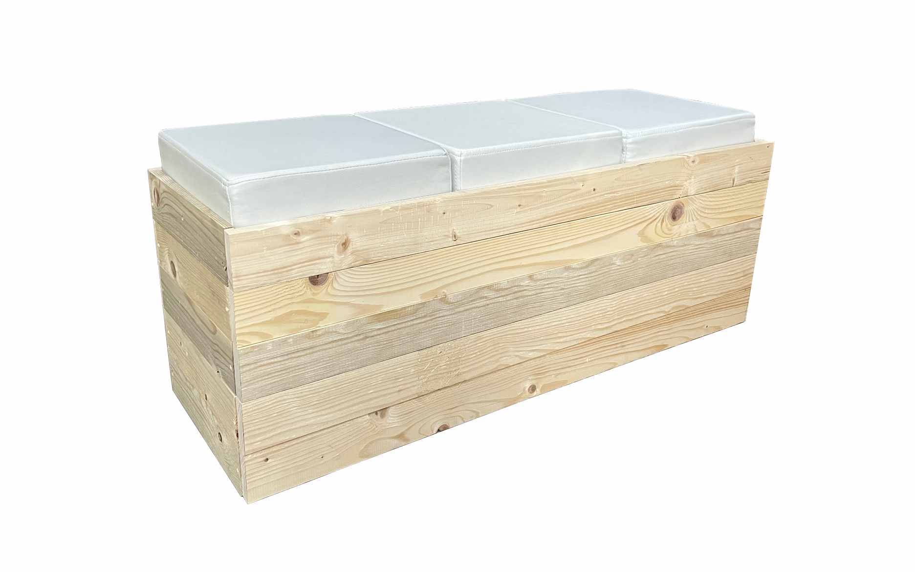 Louer des bancs éco-responsables avec assise blanche à Paris