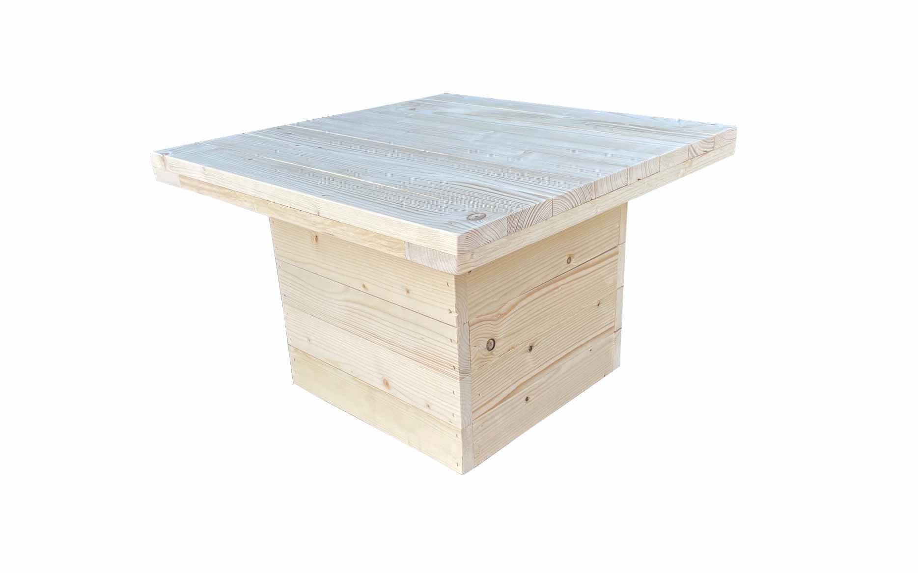 Location de table basse en bois eco responsable à Paris