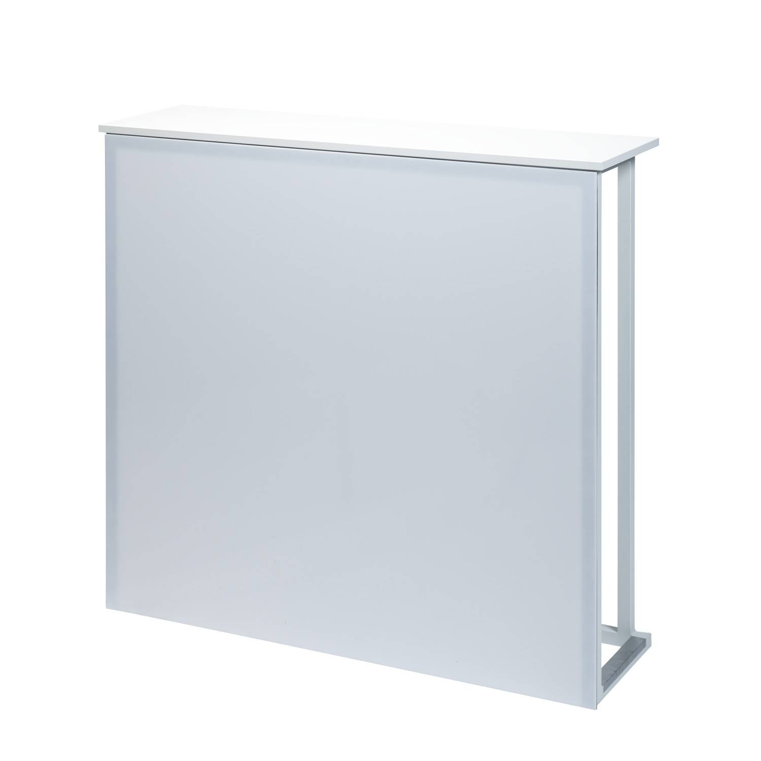 Location de Comptoir blanc pour stand d'exposition à Paris 75