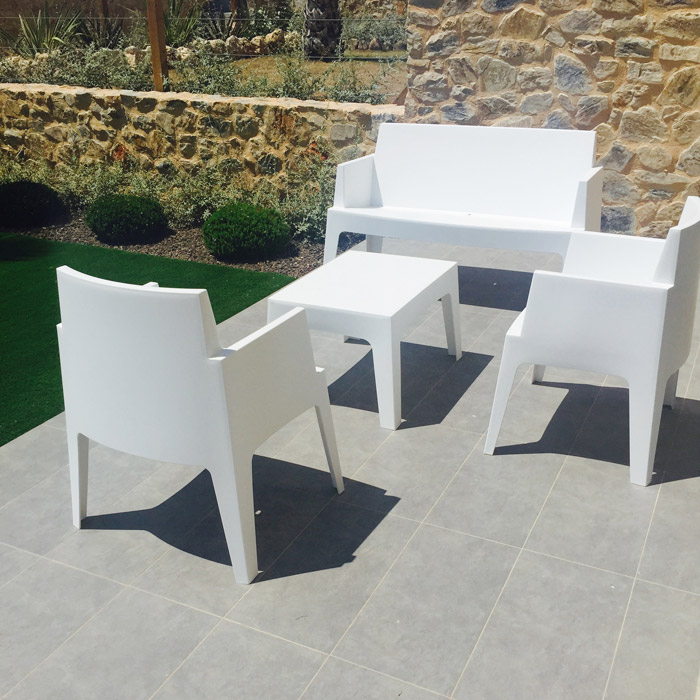 Location de table basse Mexico blanche