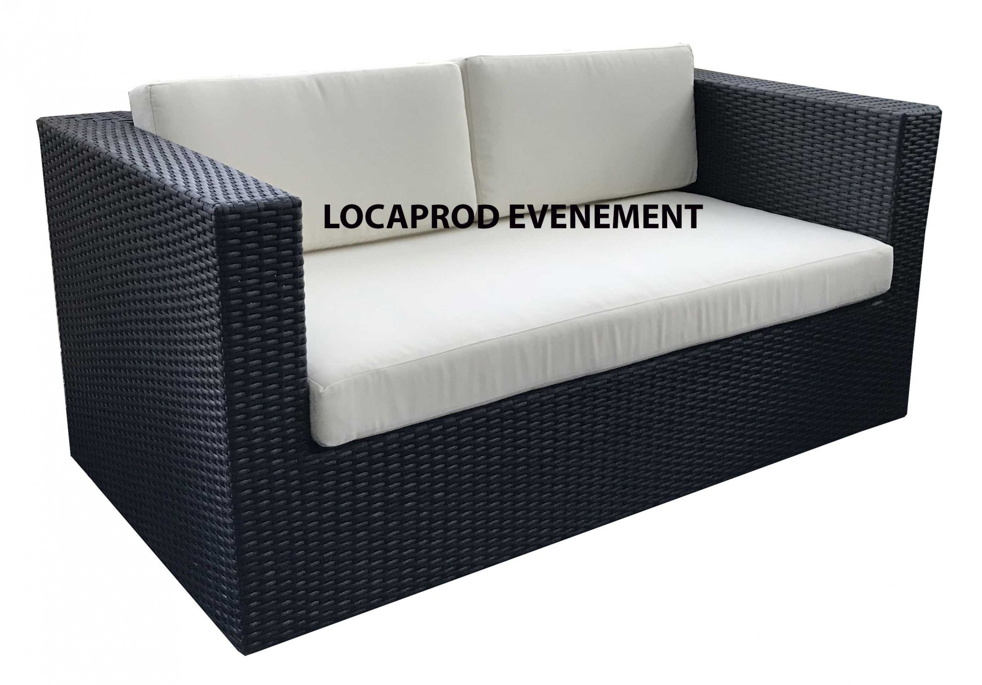 Canapé blanc en location à Paris