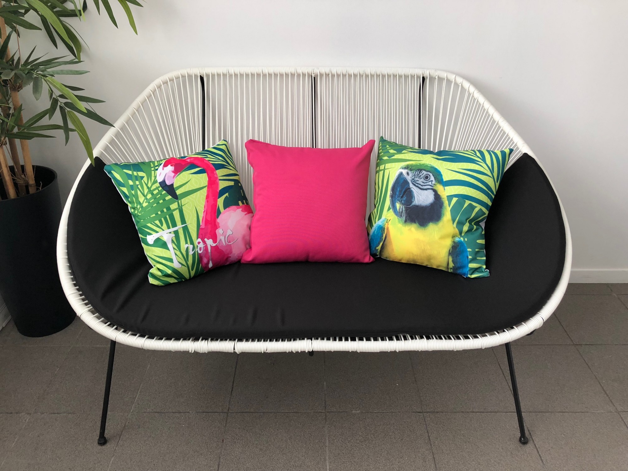 Location de Coussin Motif perroquet 45x45cm