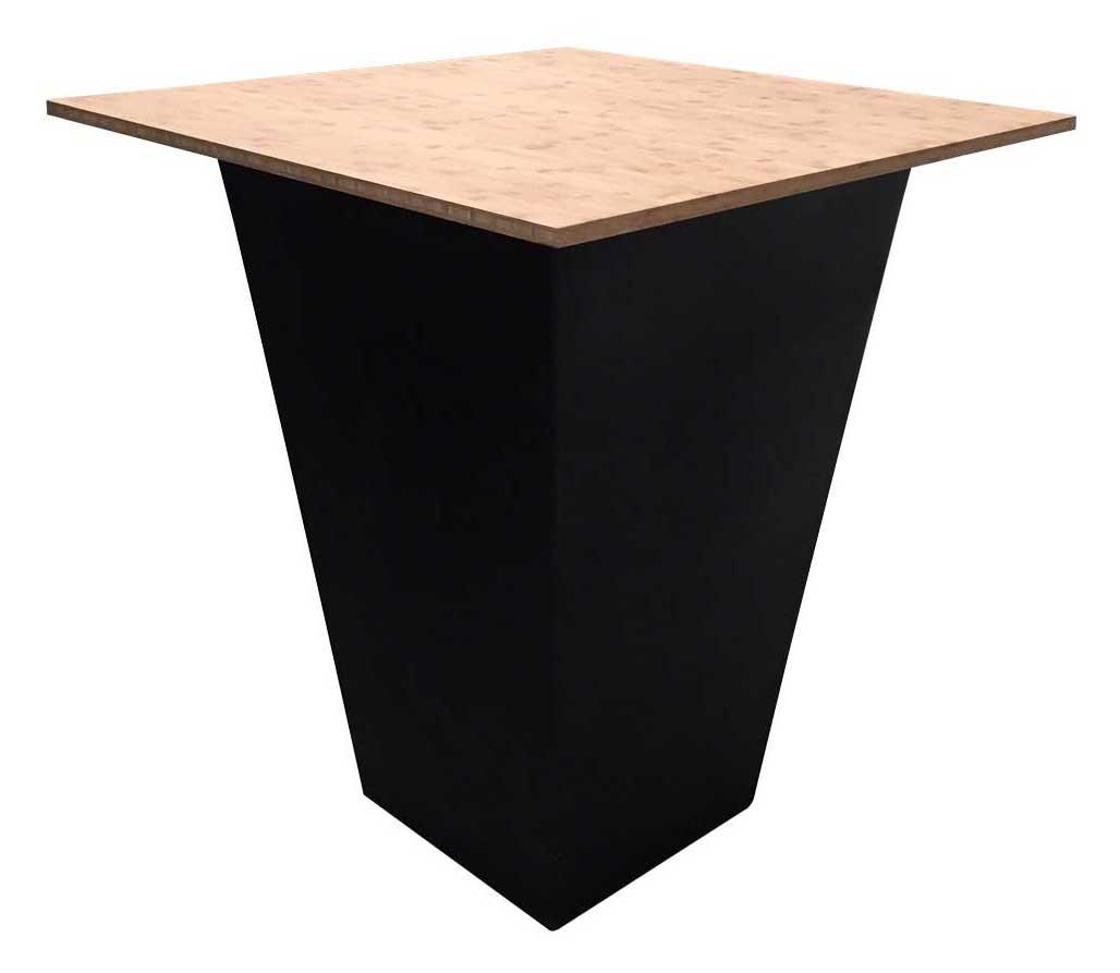 Location de table haute noire en bambou en Ile de France