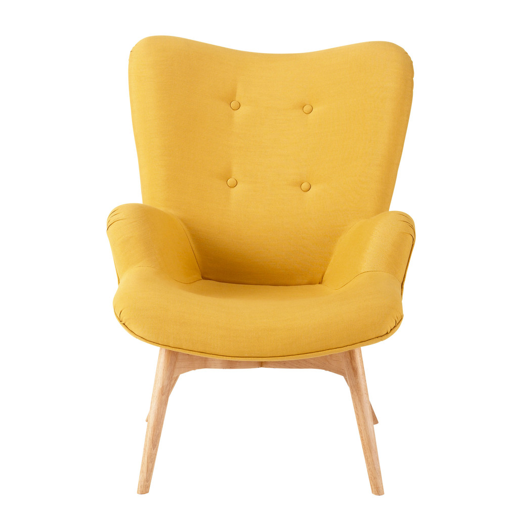 Fauteuil Jaune Scandinave à louer en région Parisienne