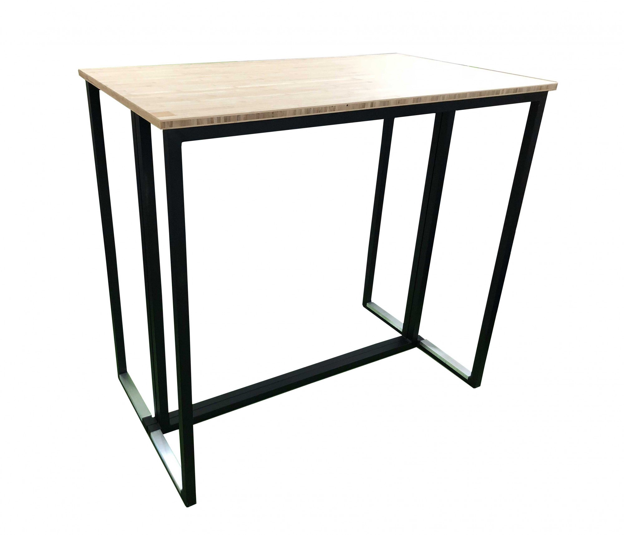 Table haute noir et bambou à louer en île de France