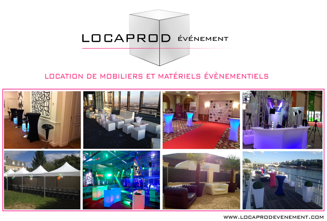 Louer du mobilier et matériel événementiel à Paris et région Parisienne