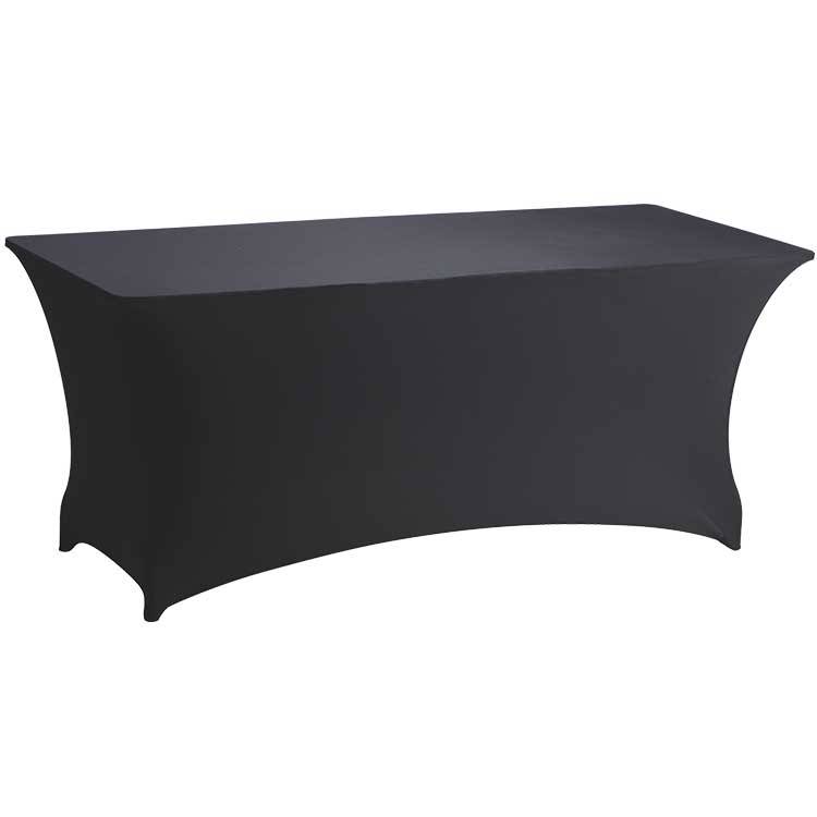 Location de Table Rectangulaire 120cm Houssée noire
