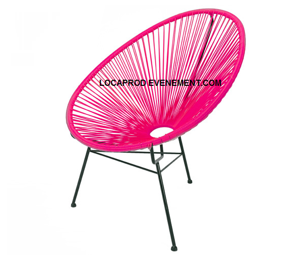 Location de fauteuil vintage rose en Ile de France