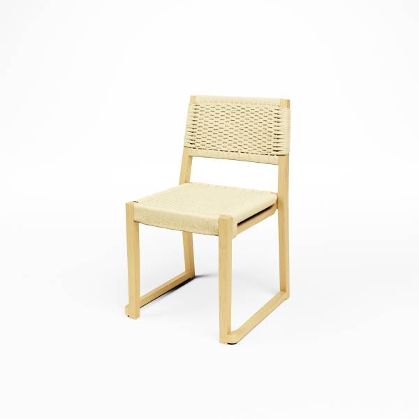Location Chaise Mundi Chêne naturel et corde tressée pour évènement dans le 91