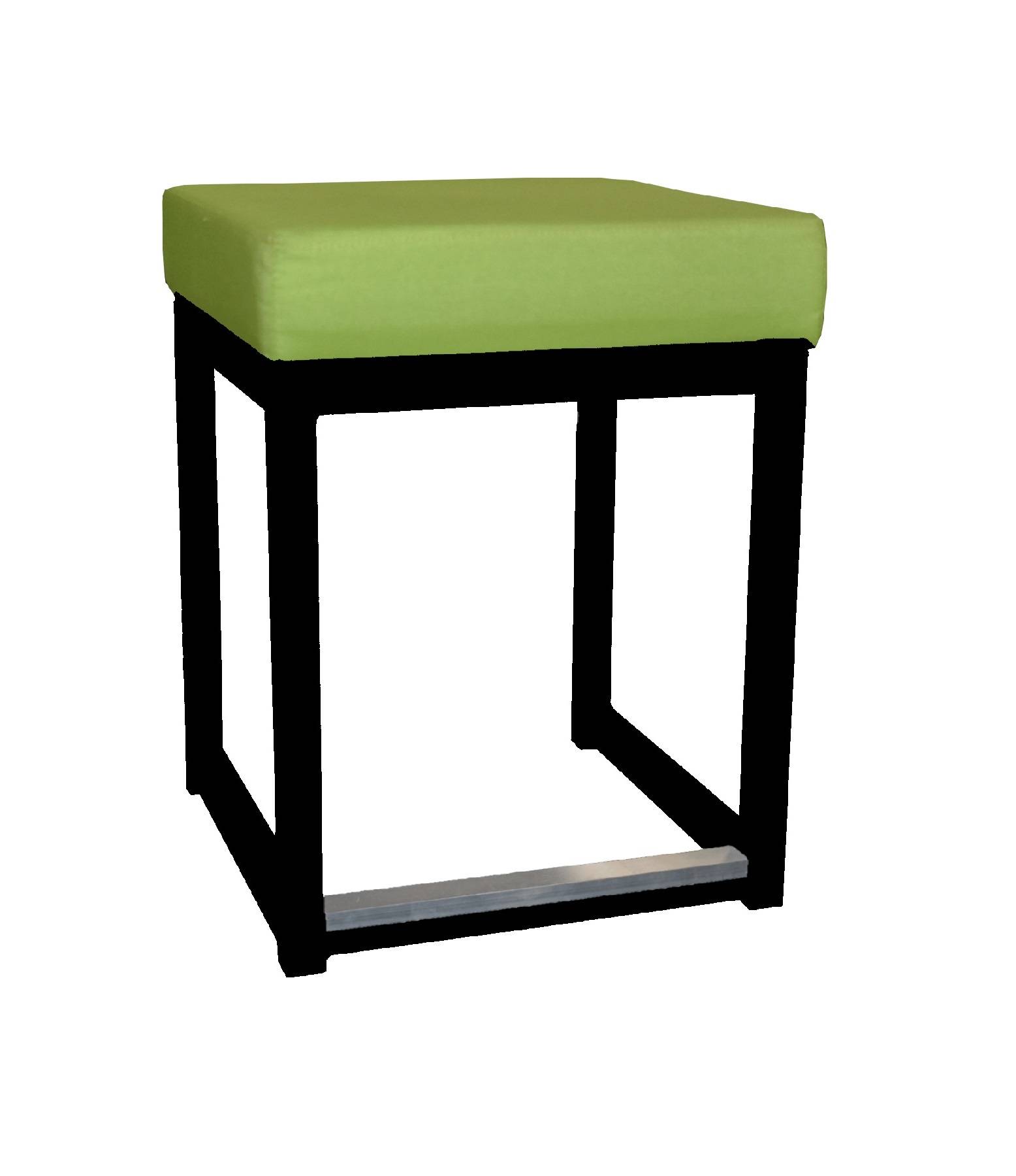 Tabouret bas noir et vert en location dans le 75