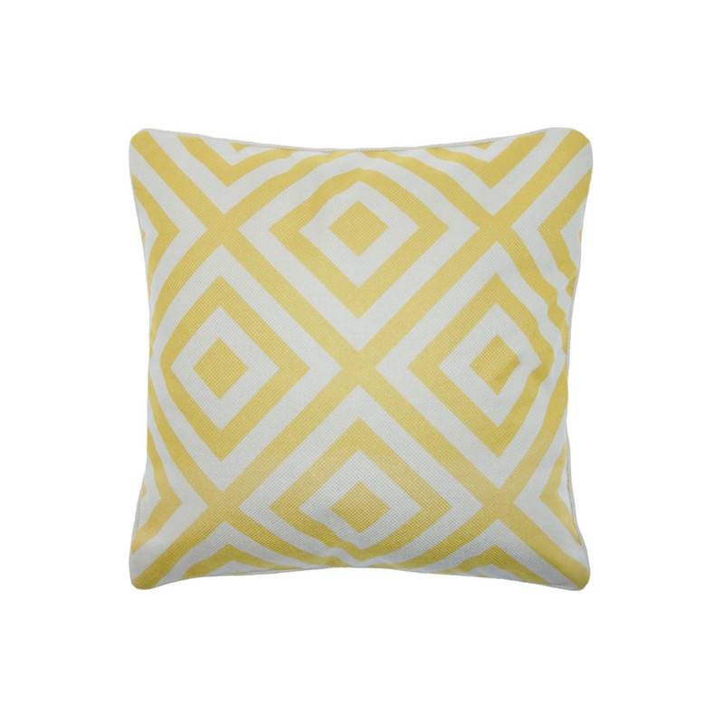 Location de Coussin Motif Graphique Jaune 45x45cm