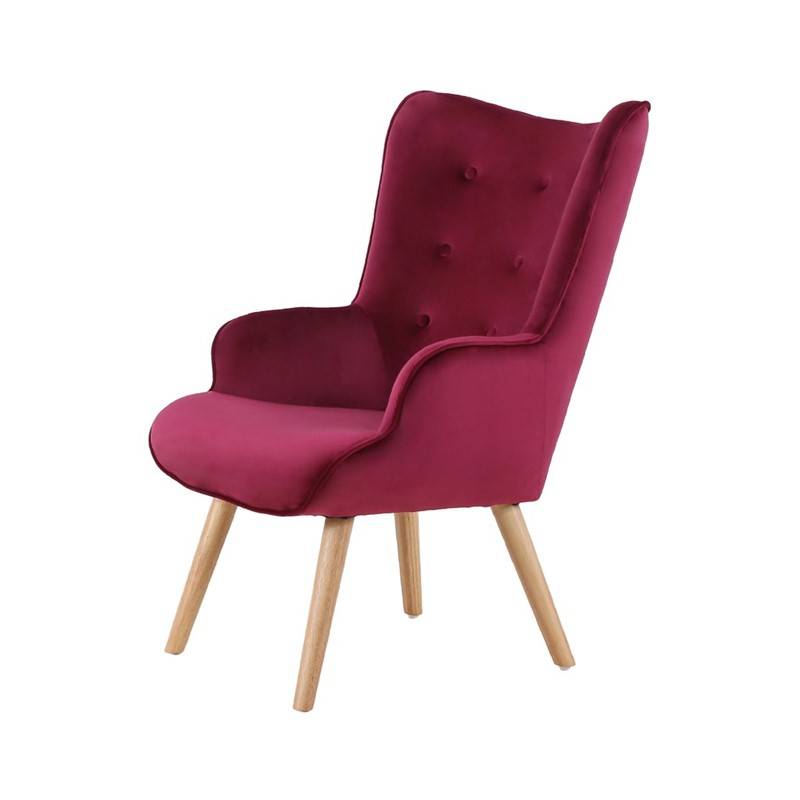 Location de fauteuil en velours bordeaux à Paris