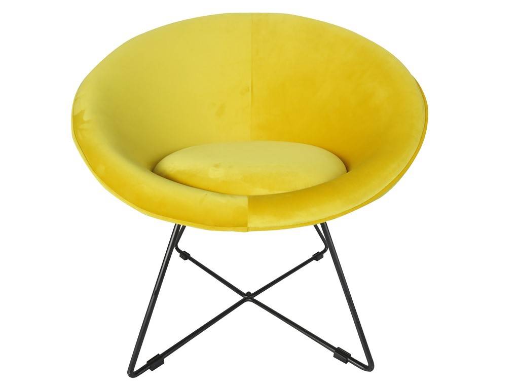 Louer des fauteuils Sofia jaune en velours en région parisienne