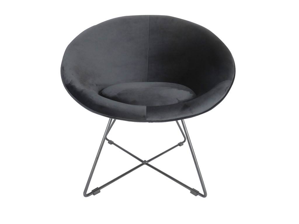 Location de fauteuil en velours sofia  noir en Ile de France