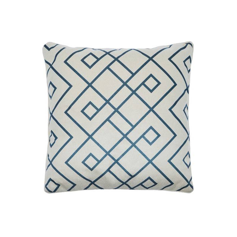 Location de Coussin Motif Graphique Bleu Marine 45x45cm