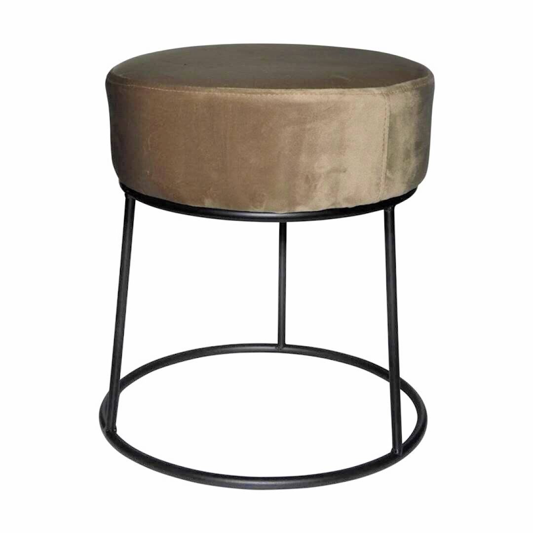 Pouf velours Taupe en location à Paris