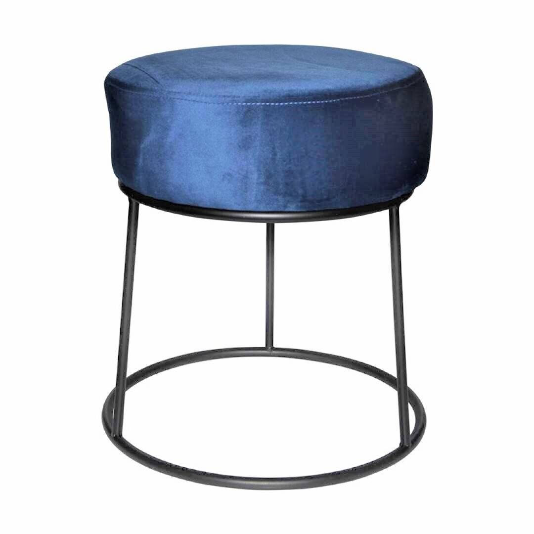 Pouf velours bleu à louer à Paris et alentour