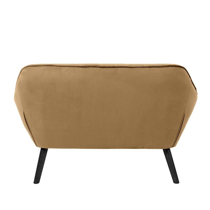 Location de canapés en velours marron avec pieds noirs en Ile de France