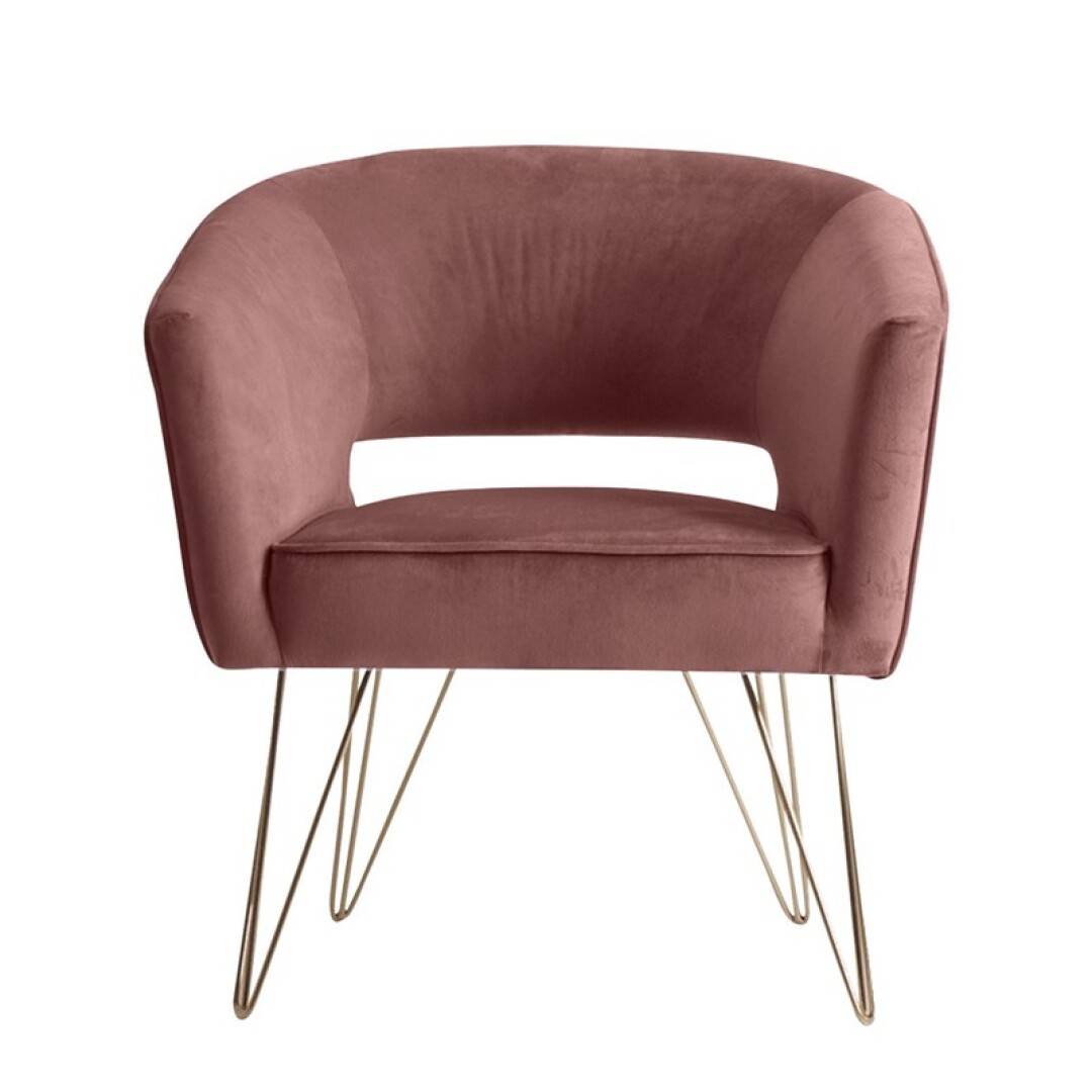 Location de fauteuil Vegas velours rose en Ile de France