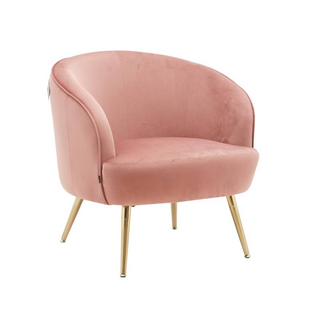 Louer des fauteuils en velours rose poudré avec pieds dorés dans à Paris et alentours