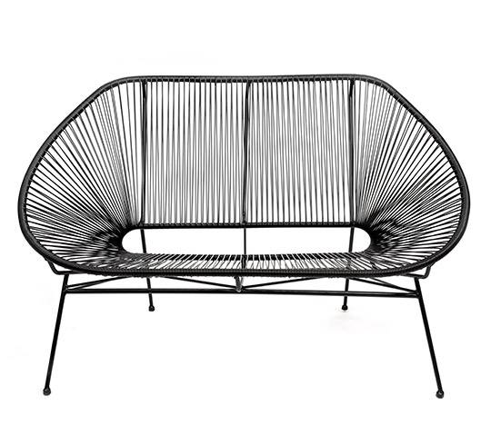 Location de canapé Panama noir à Paris et Seine-Saint-Denis