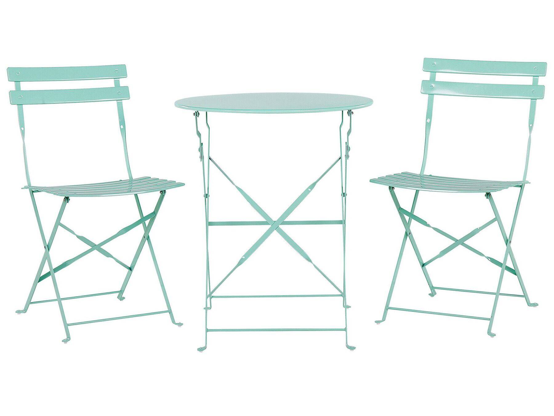 table de salon de jardin bleue en région parisienne