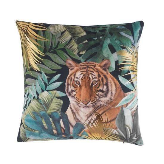 Location de coussin exotique Tigre en velours à Paris