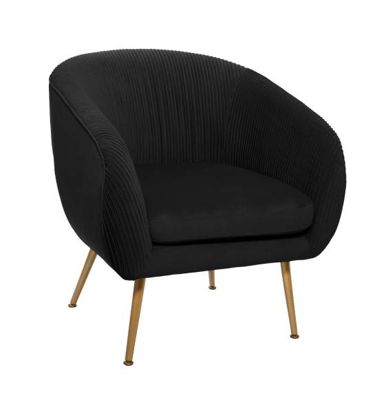 Location de Fauteuil Amélie en velours noir à Paris