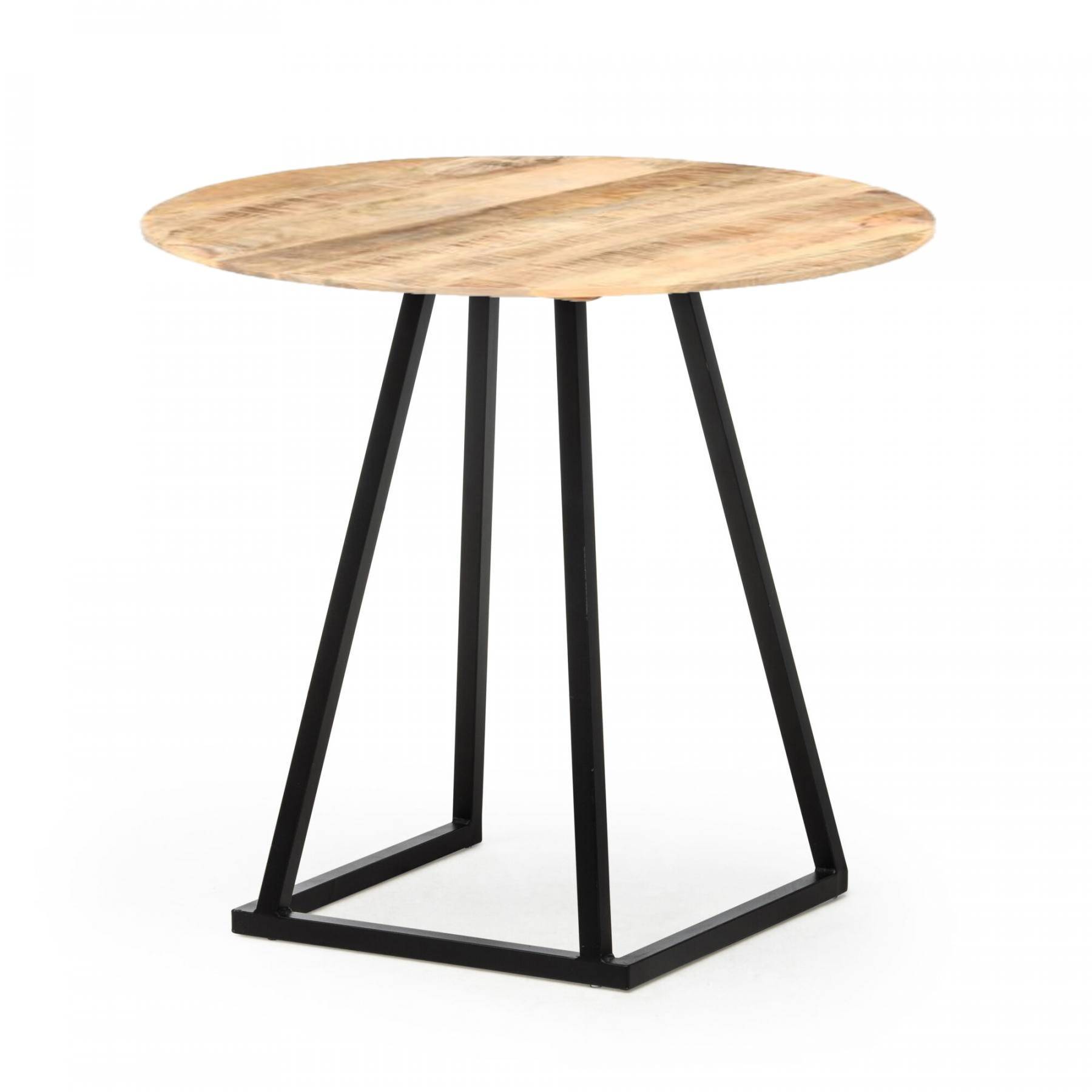Location de table ronde Linéa noir et bois en Ile de France