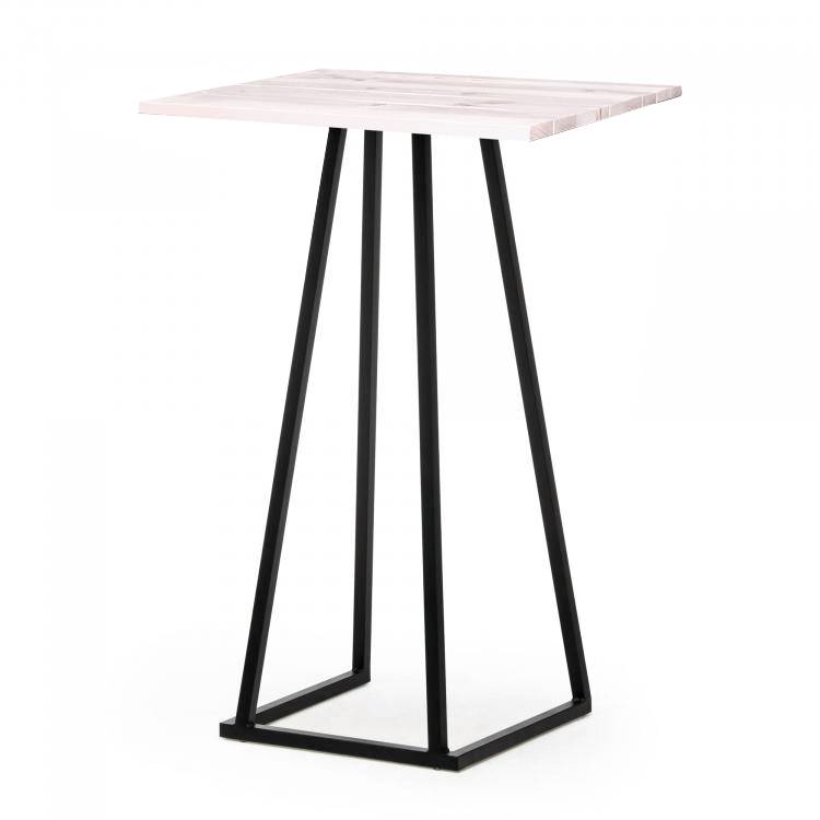 Louer une table haute linea noire avec plateau éco-responsable en Ile de France