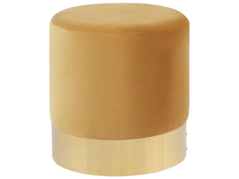 Location de pouf LOUXOR velours Jaune en Ile de France