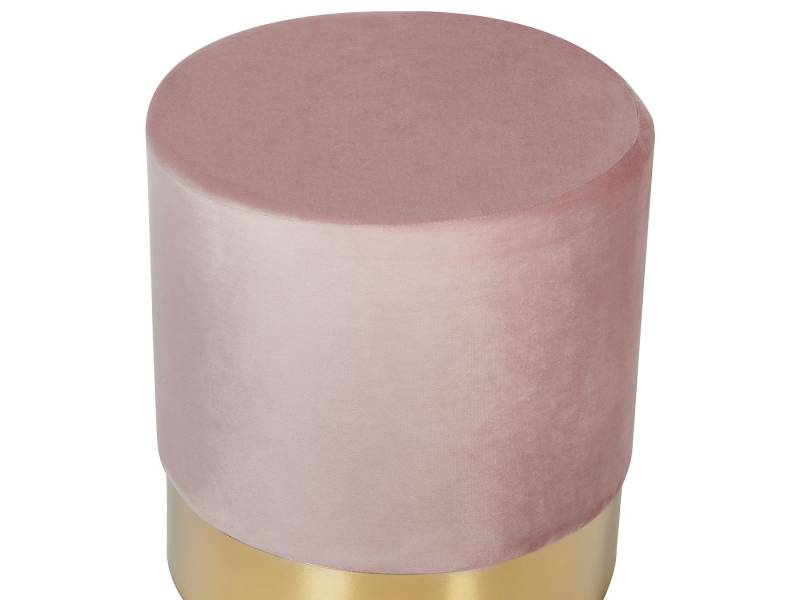 Location de Pouf LOUXOR Velours Rose pour salon professionnel dans le 75