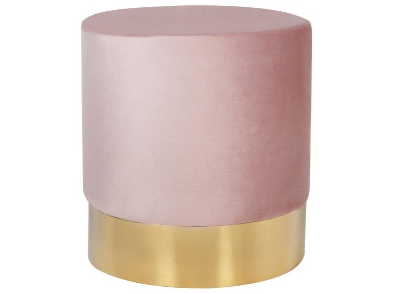 Location de pouf rond doré et velours rose pour un événement professionnel en région parisienne