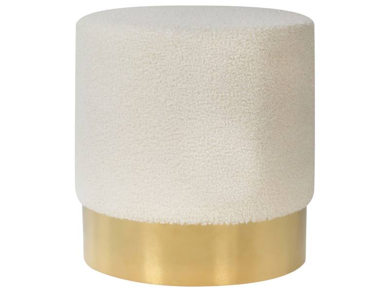 Location de tabouret bas en bouclette blanc à Paris