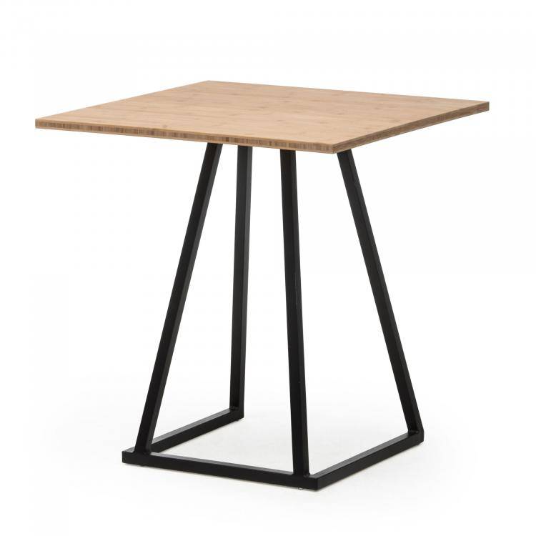 Location de Table guéridon industriel noire et bois dans l'Oise