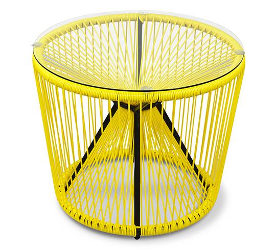 Location de table basse Panama Jaune en Ile de France