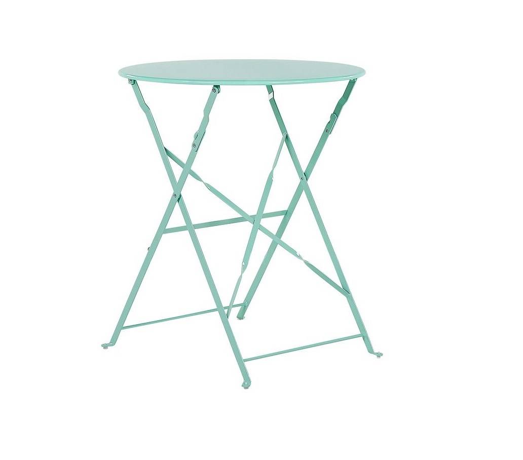 Location de Table bistrot bleu en acier à Paris